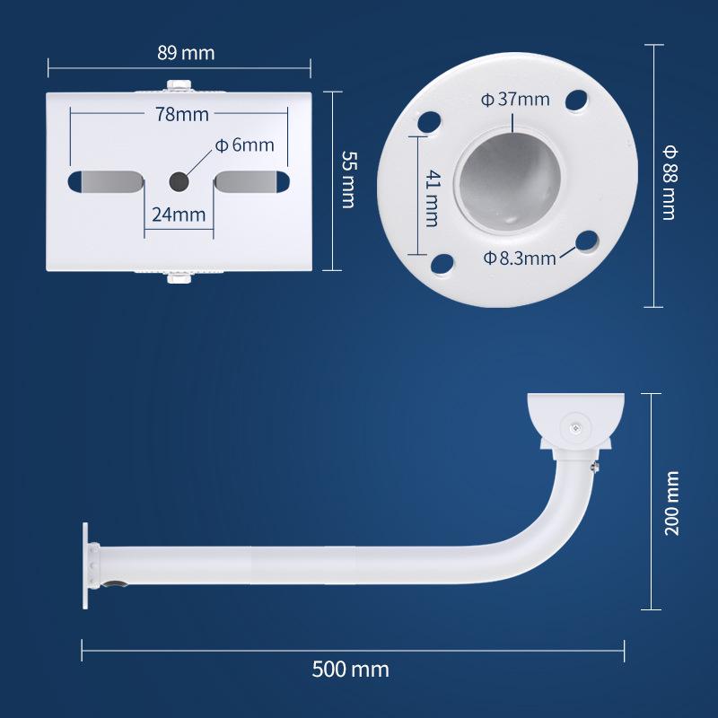 Universal Rustproof Aluminum Alloy Pan-Tilt Camera Protective Wall Mount for Indoor/Outdoor Use