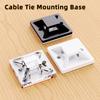 Cable Organizer 100Pcs Self Adhesive Nylon Removable Base Zip Tie Mounts For Outdoor Cable Organizer Cord Management Base Mount