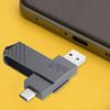 512GB 2-in-1 OTG USB-stick USB 2 USB-C-stick Metalen USB-schijf Flash Stick