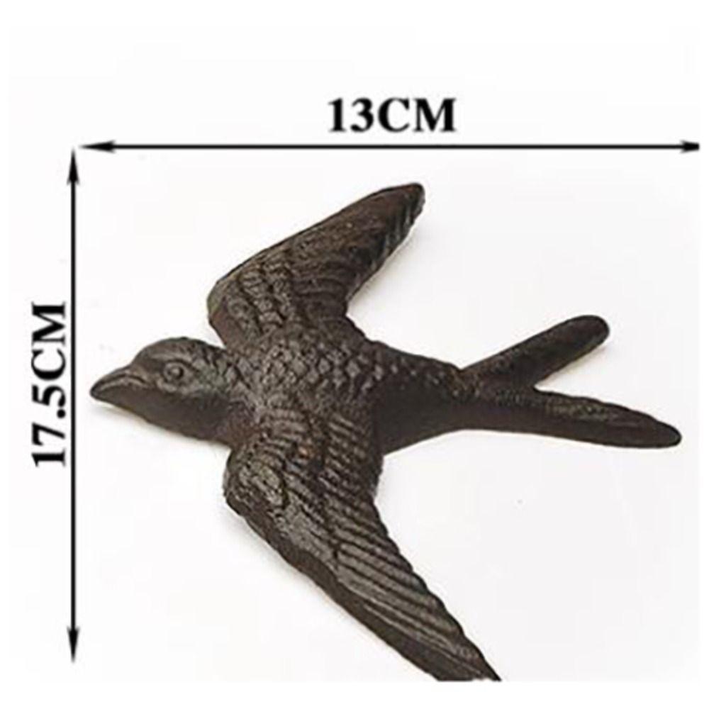 Creative Cast Iron Swallow Cast Iron Ornament Black DIY Decor Swallow Handicrafts Cast Iron Swallow Wall Decoration