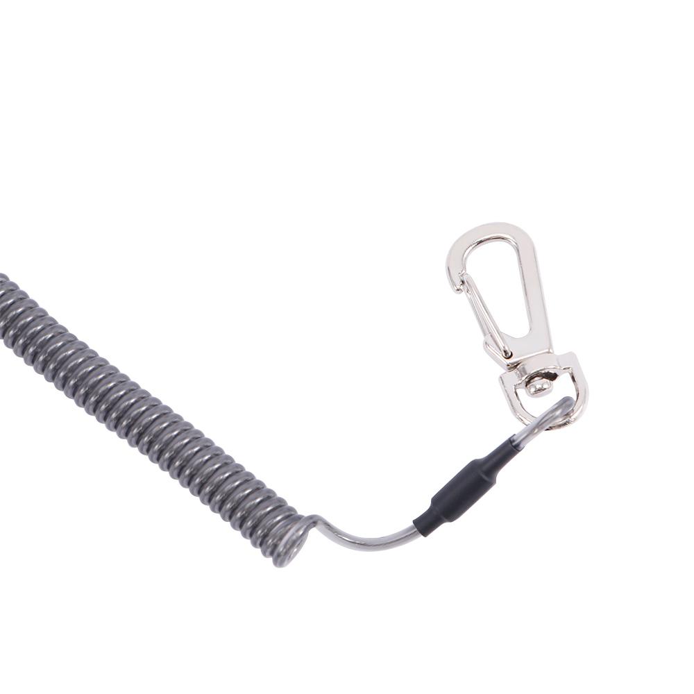Wire Fishing Accessories Secure Buckle Lock Elastic Keychain Lanyard Spring Rope Fishing String