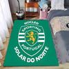 "Green Carpet with Sporting Portugal Logo and Lion Design Print" Suitable for Use As an Anti-slip for Living Room Bedroom Sofas