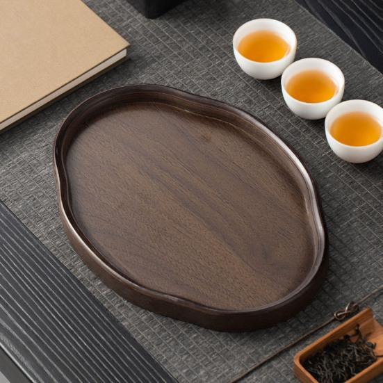 Bamboo Serving Tray Fruit Platter Tea Cup Storage Tray Multi-Purpose Snack