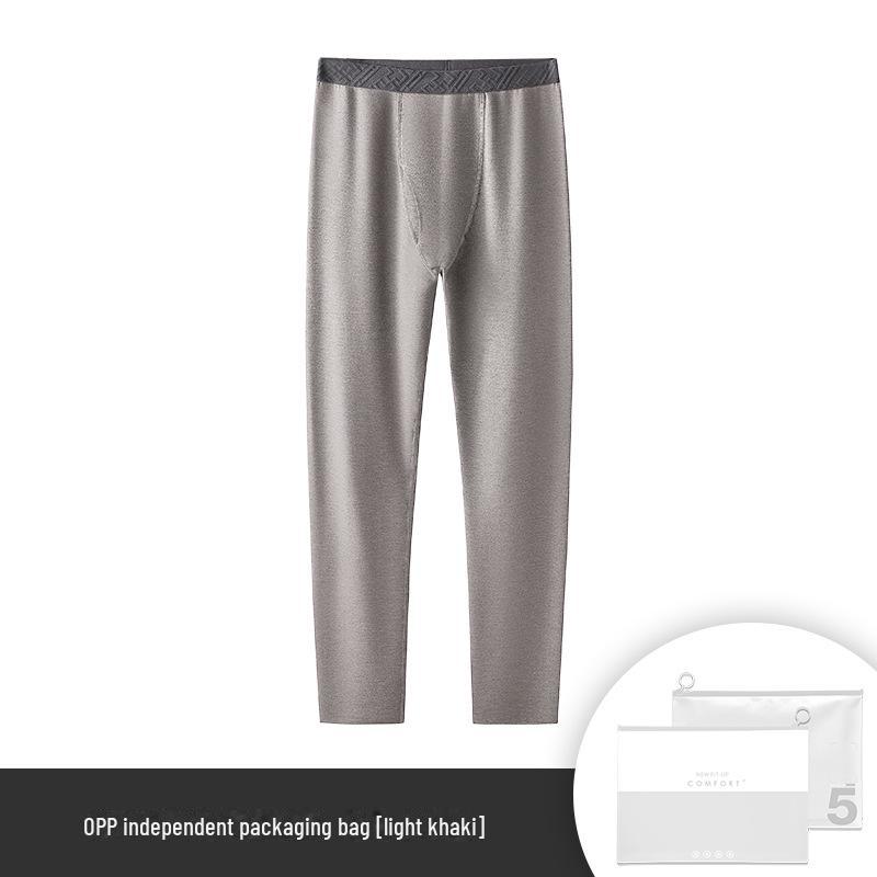 Ultra-Zachte & Warme Heren Zijde Wol Velours Naadloze Leggings voor Herfst & Winter