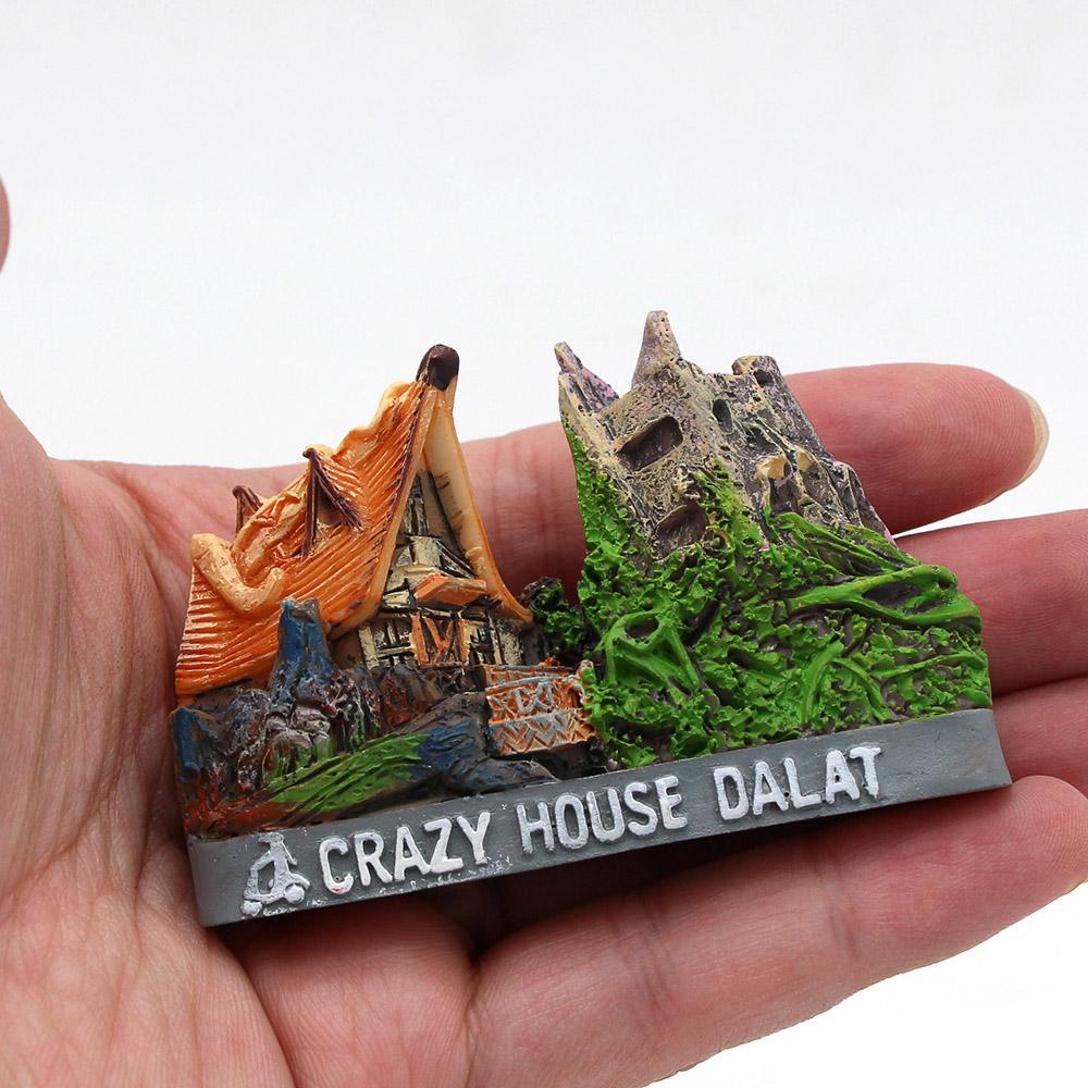 Réfrigérateur 3D Souvenirs du tourisme mondial Aimants pour réfrigérateur Dubaï voile Cambodge Islande Rome Égypte Amérique Vietnam Italien