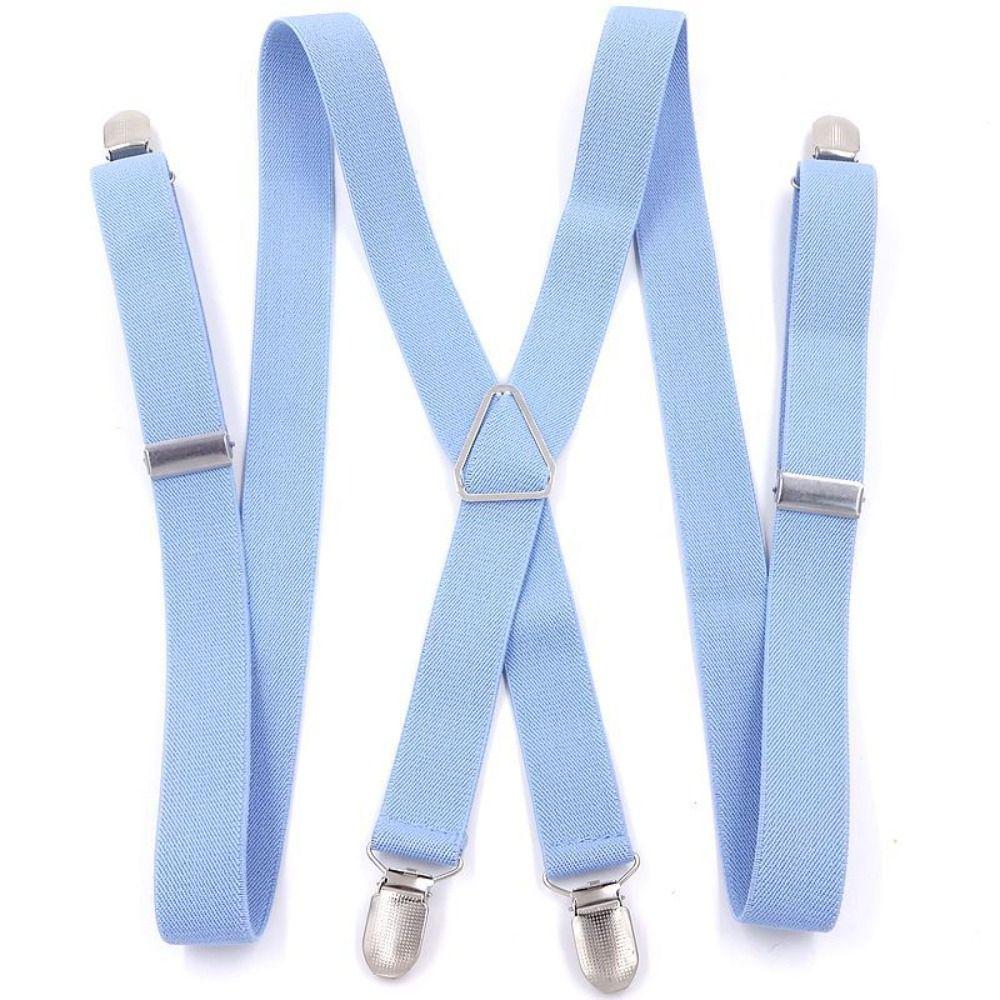 2.5cm Wide Vintage Suspenders Adjustable Elastic Braces New Trouser Straps Belt Men Women