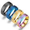 Doppelt abgeschrägte Kante, mattierter Fingerring, Party, Damen, Herren, Paar, Schmuck, Geschenk