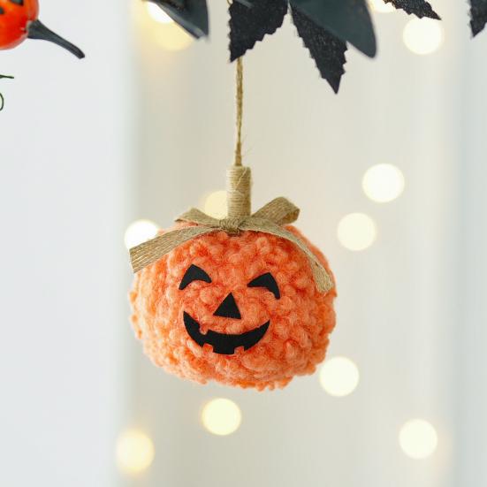 Halloweenské dekorace Roztomilá kreativní panenka s dýňovou tváří Slavnostní závěsná ozdoba Zvýrazňovač párty atmosféry