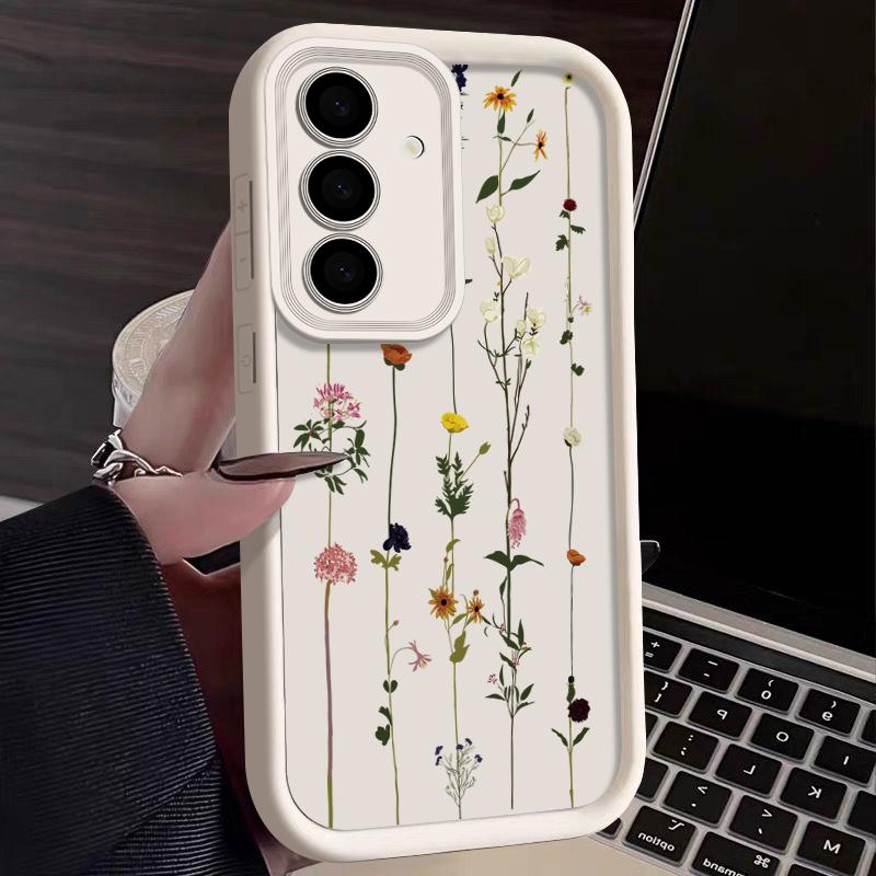 Moderne Blume Muster Weiche Handyhülle Für Samsung S25 S24 FE S23 Ultra S22 S21 Plus A55 A35 A54 A34 A15 A14 A17 A37 A57 S26 Silikon Stoßfeste Hülle