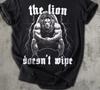 The Lion Doesn't Wipe Funny Meme T-Shirt, Weird Shirts, Unhinged Shirt