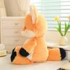 Adorable Wobbly Fox/Wolf Plush In Denim Skirt - Soft & Squishy Toy