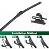 For Honda Insight MK2 2009-2011 2010 2011 2012 Wiper Front & Rear Wiper Blades Windshield Windscreen Window Brushes 26"+16"+16