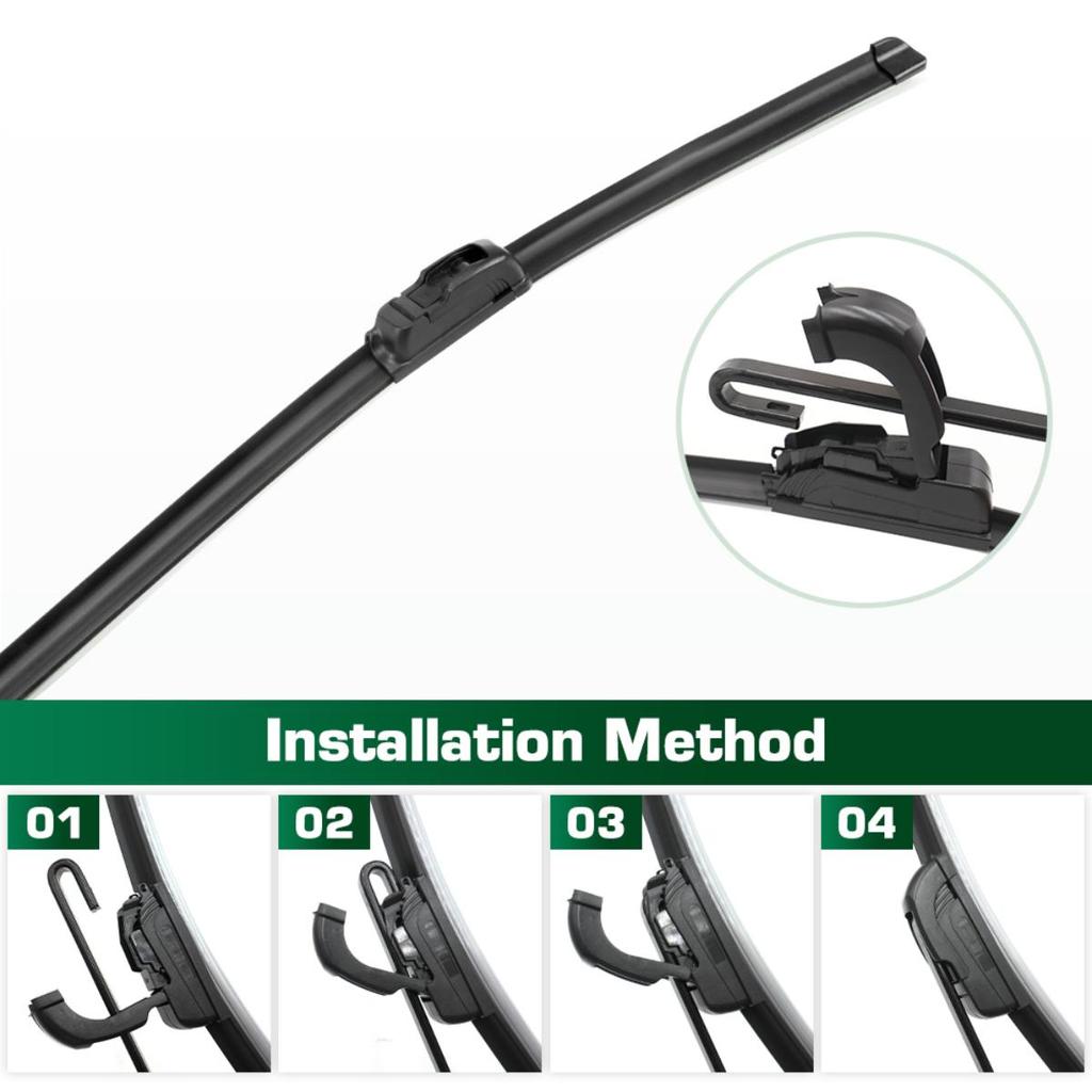 For Toyota Yaris MK3 Hatchback 2011-2019 2012 Wiper Front & Rear Wiper Blades Windshield Windscreen Window Brushes 24"+14"+12