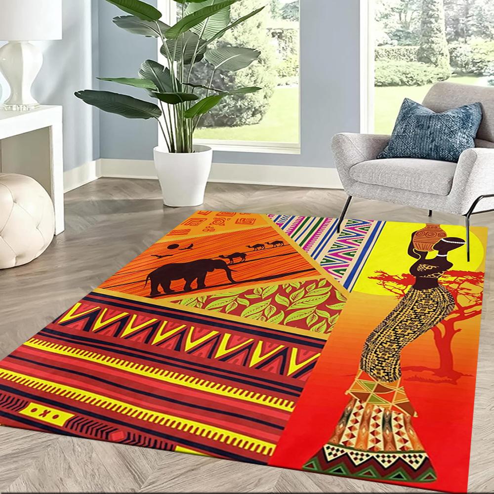 African Cultural Heritage Floor Mats for Living Room, Bedroom and Room Decoration Are Suitable for Gifts.
