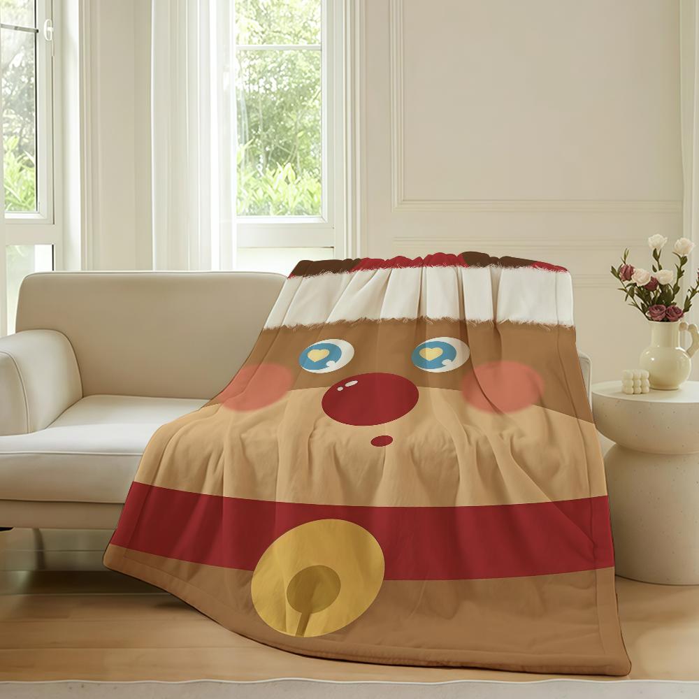 Fashion Print Christmas Blanket For Sofa Office Bed Plane Travel Sleep Read Relax Camping Soft And Warm