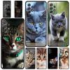 Cartoon Niedliche Katzen Hintergrund Hülle für Samsung Galaxy A51 A71 A21S A12 A11 A31 A52 A41 A32 A01 A23 A33 A53 A73 A03S A13 5G Cover
