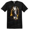 Dog T Shirt Artistic Collage of Long Haired Dog In Vibrant Colors Tee
