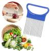 Vegetable Fruit Beef Onion Slicer Cutting Holder Slicing Cutter Stainless Steel Meat Needle Kitchen Convenience Tool Accessories