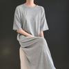 NeW ArrivalS Open Run Women S Summer Long dreSS Thin Short Sleeve Pocket Home W