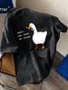 Peace Was Never An Option Goose Washed TShirts Womens Cotton Oversize T Shirt Casual Short Sleeve Tops Summer ONeck Clothes