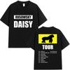 Rapper Rusowsky Daisy Tour 2025 Graphic T Shirts Men Women Hip Hop Fashion Short Sleeve Tshirt Harajuku Oversized Cotton Tshirt