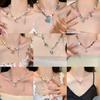 Legierung Halskette, neue Sommer Fünfteilig Bunt Perlen Liebe Süßigkeit Halskette Dopamin Schmuck Damen