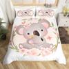 Kids Cute Koala Duvet Cover Microfiber Girls Cartoon Animal Bedding Set Twin King Australia Wild Animals Floral Comforter Cover