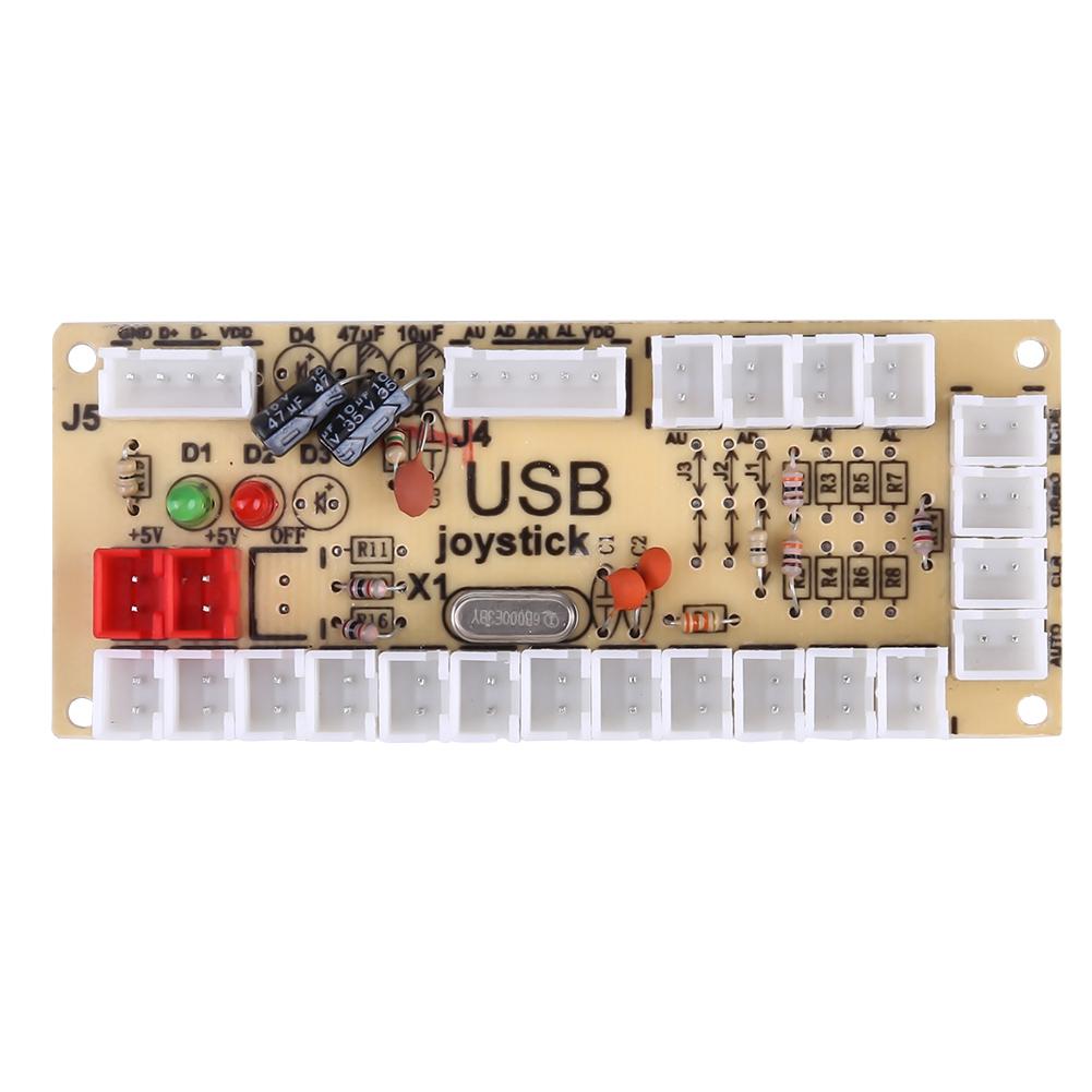 20 DIY LED Beleuchtete Arcade-Spielknöpfe 2 Joysticks 2 USB-Encoder-Kit Spielteile-Set