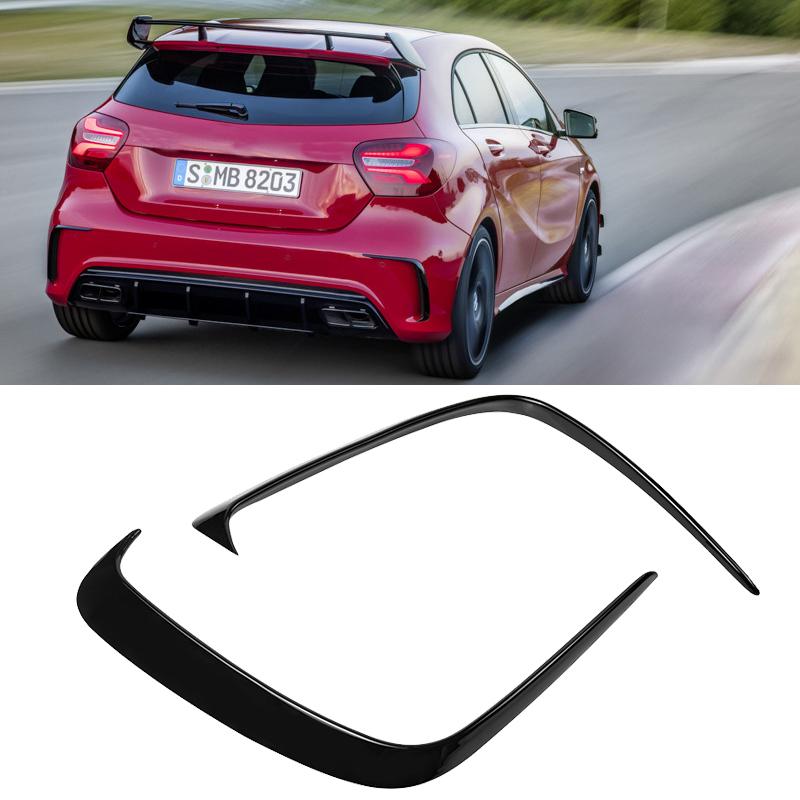Car Styling For Mercedes Benz W176 A200 A250 A45 AMG Hatchback 2013 2014 2015 2016 2018 Rear Bumper Lip Spoiler Splitter