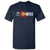 Colorado State Flag - Hometown Pride Local Souvenir Basic Cotton T-Shirt - Navy