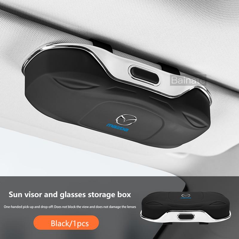 Car Visor Sunglasses Storage Box For Mazda 2 3 5 6 CX-4 CX-5 CX-7 CX-8 CX-30 CX-50 MX5 Miata RX-7 RX-8 Axela Atenza Accessories