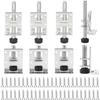 8 Pieces - Adjustable Furniture Feet Steel 55 Mm & 102 Mm with 48 Screws, Non-slip (charge 150 Kg)
