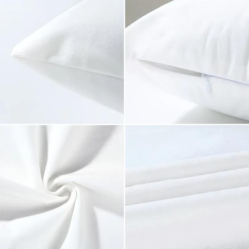 Ice Blue Flower Decorative Pillowcase, Ultra-Soft Polyester Material Living Room Sofa Backrest Car Pillowcase Home Decoration