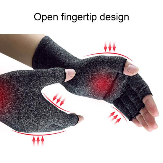Arthritis Compression Gloves Women Men Breathable Half-Finger Gloves Stretchy Hand Arthritis Relief Gloves for Typing Carpal Tunnel Rheumatoid