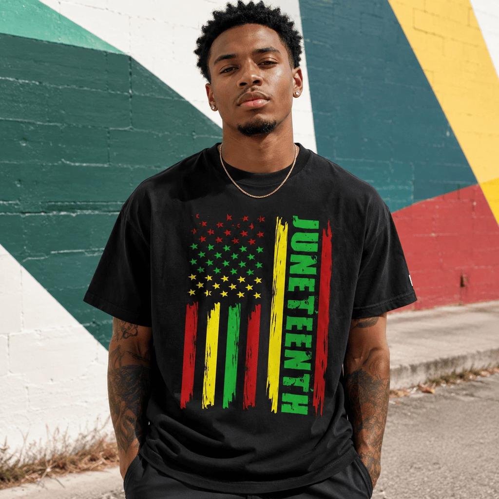 Juneteenth 1865 African Flag Freedom Pride Men's Graphic T-Shirt