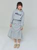 Adore Bell Hooded Long Dress - Gray