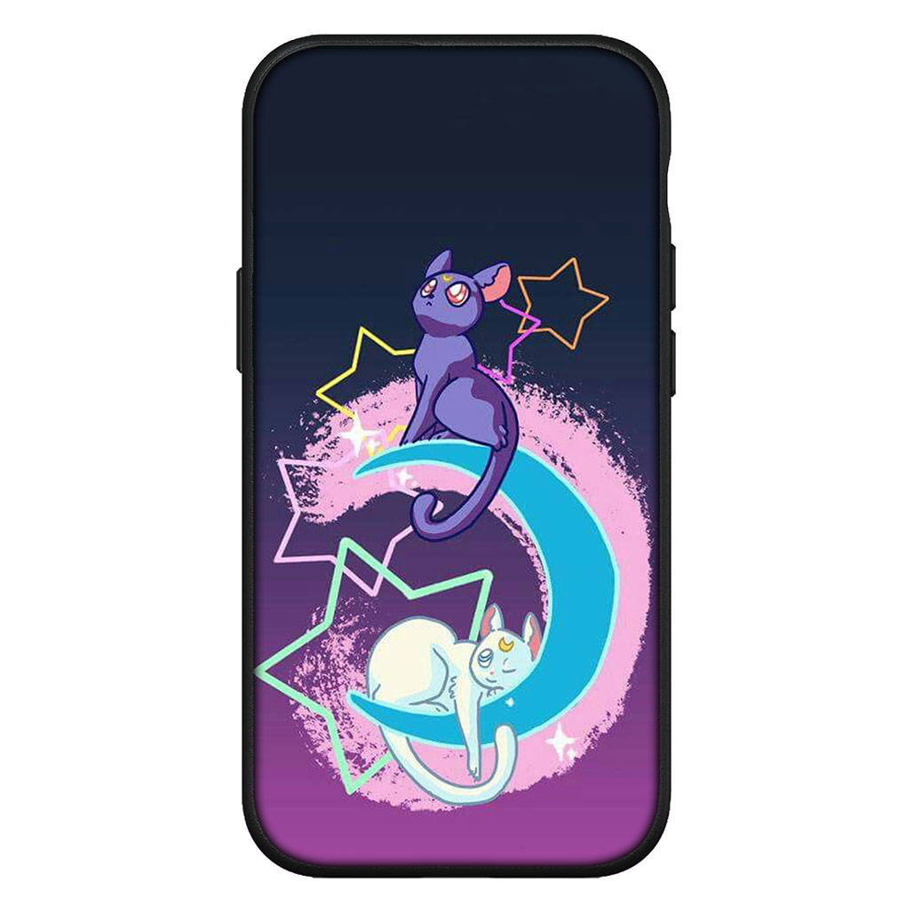 Hülle für iPhone 16 15 Xiaomi Redmi Note 14 13 12 11 Pro Max X 8 16e Samsung Galaxy S25 S24 S23 Moto OPPO Huawei Katze Sailor Anime Moon Niedliche Handyhülle