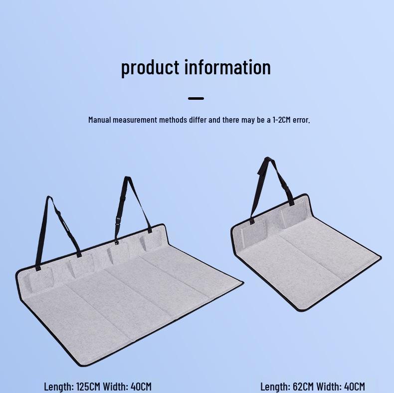 RV Travel Mattress with Headrest for Car Trunk & Rear Seat