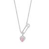 Heart Pendant Necklace Safety Pin Necklace Women Accessory Alloy Texture Chain Jewelry for Casual and Special Occasion