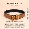 Womens Genuine Leather Belt With Geometric Buckle Stylish Casual Waistband Jeans Office Daily Wear