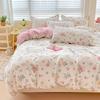 Class A Maternal And Infant Grade Ins Small Fresh Thickened Abraded Four-Piece Set Skin-Friendly Sheets Washed Cotton Quilt Cover Dormitory 3Pcs Set