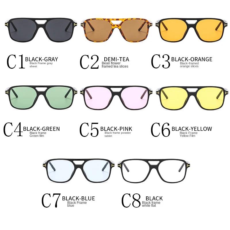 2PACK Latest Classic Big Frame Men Sunglasses Classic Women Glasses Classic Style Double Bridges Female Glasses Outdoor Sports UV400 Protection