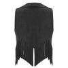 Girls Suede Cowboy Vest Open Front Tassels Fringe Western Vest Halloween Costume