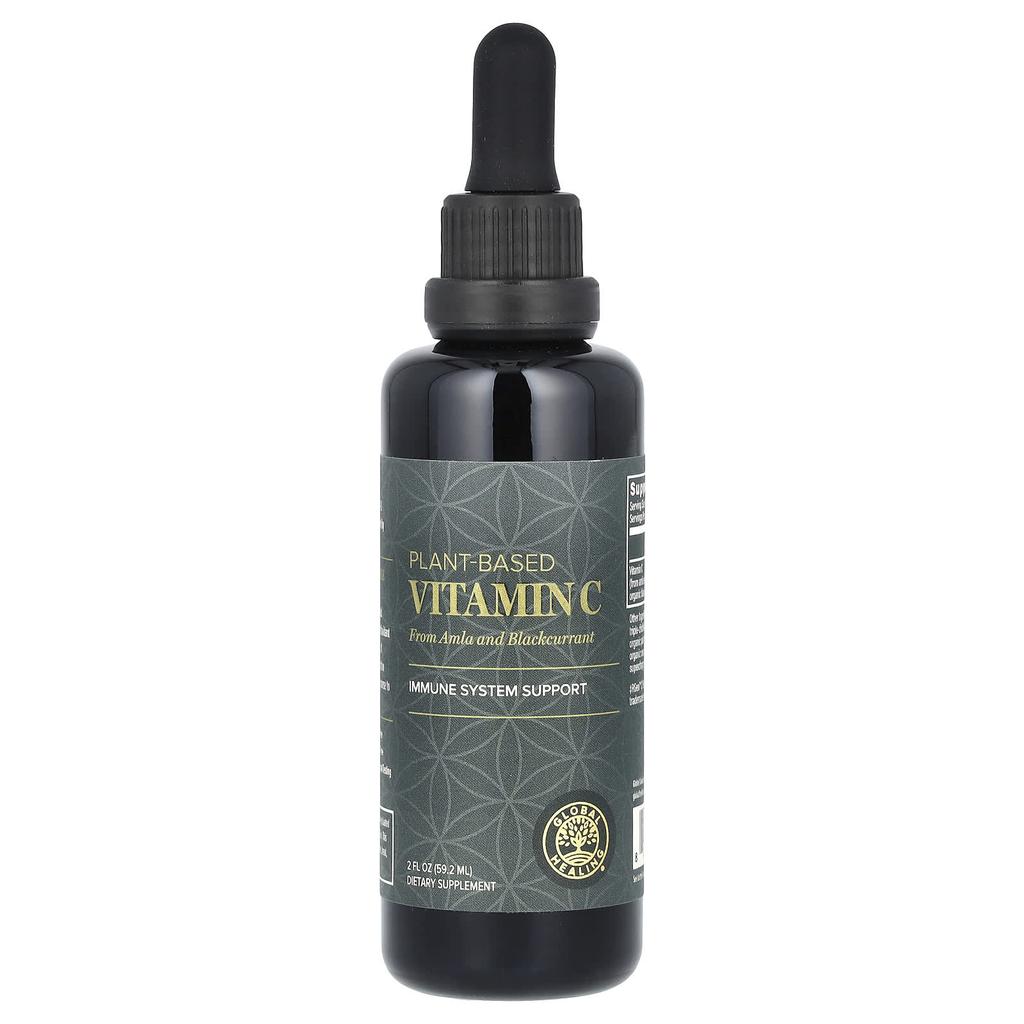 Global Healing, Vegetabiliskt Vitamin C, 180mg, 59.2ml (2fl oz)