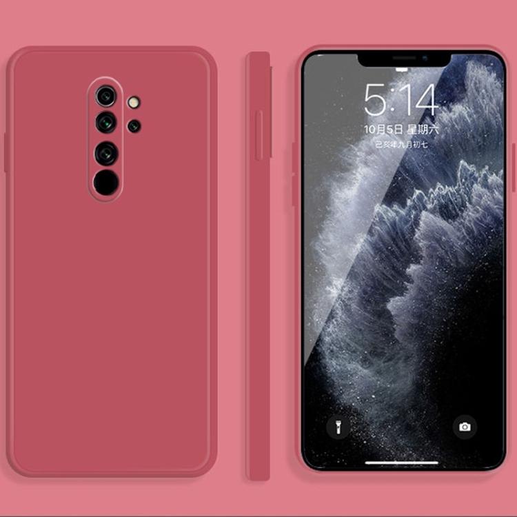 For Xiaomi Redmi Note 8 Pro Solid Color Imitation Liquid Silicone Straight Edge Dropproof Full Coverage Protective Case