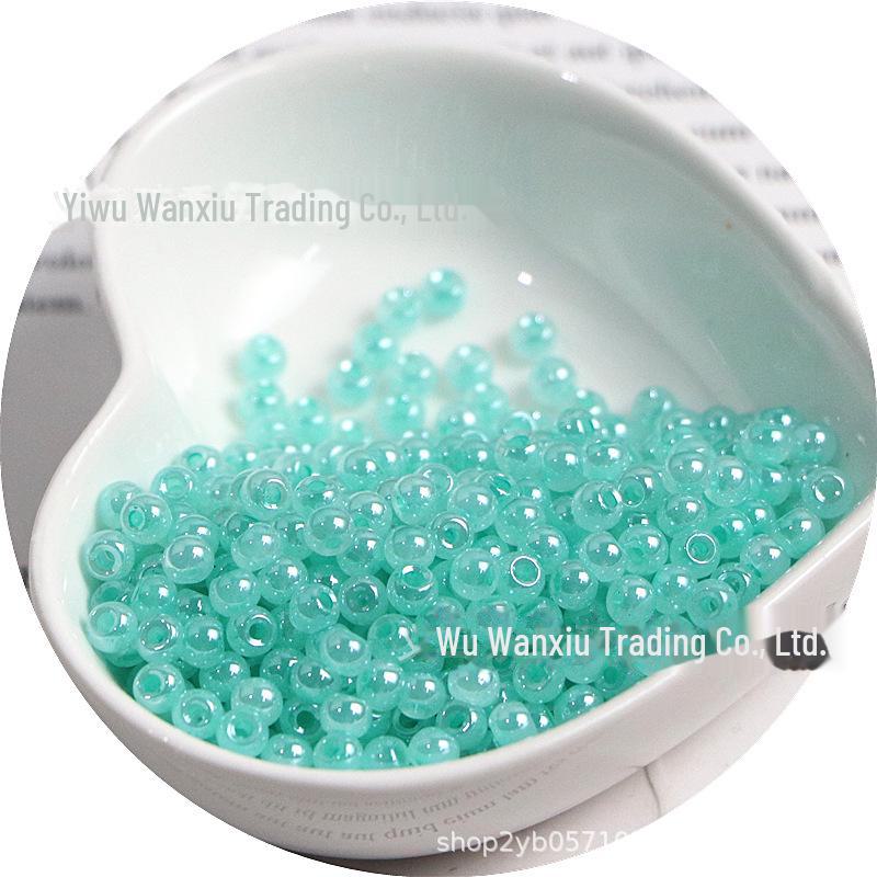 Hochwertige 4 mm cremefarbene Imitation Eisreiskörner für DIY-Halsketten & Armbänder