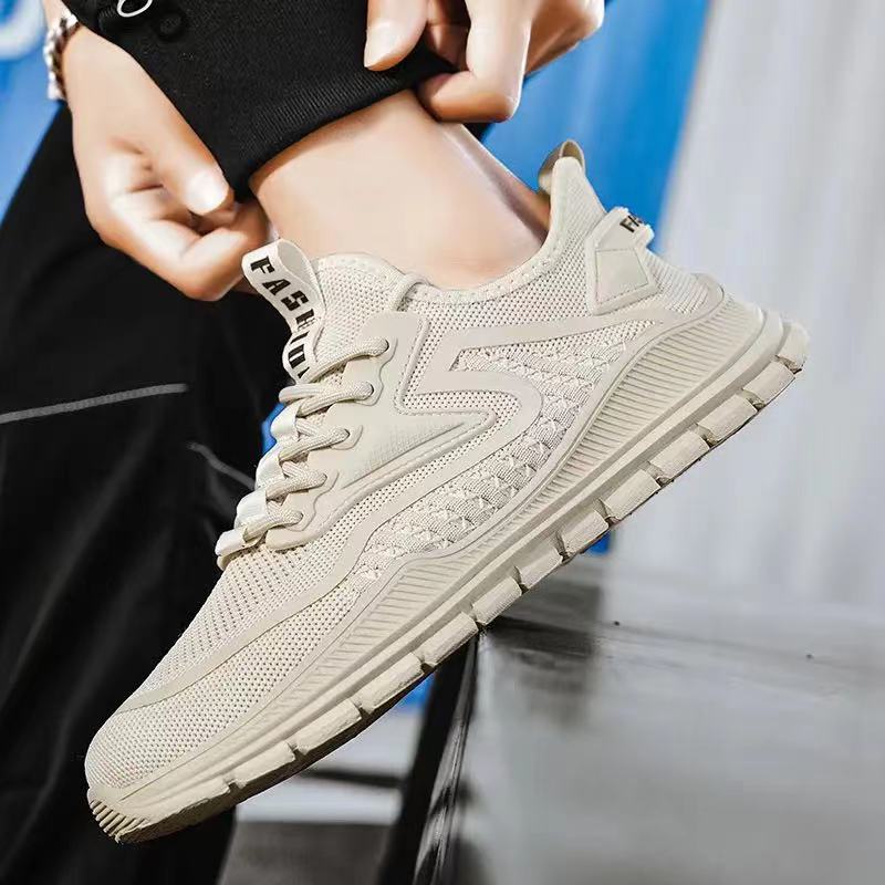 New Men's Shoes All-match Mesh Sports Casual Mesh Shoes Men's Work Non-slip Black Labor Protection Trendy Shoes