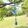 Metal Hummingbird Wind Chimes Home Creative Glass Painted Bells Hanging Decorations Window Door Decorations Garden Patio
