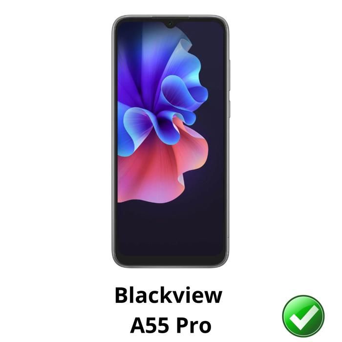 Screen Protector for Blackview A55 Pro [Pack 2] Resistant Ultra Thin Protective Plastic Film Phonillico