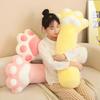 80Cm Kawaii Giant Plush Bear Paw Mat Cute Animal Bear Cat Foot Pillow Heart Plush Cushion Stuffed Soft Toys For Home Decor Gifts